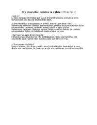 Dia Mundial contra la Rabia