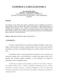 Educação física  escolar