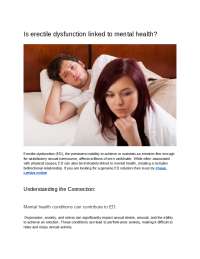 Is erectile dysfunction linked to mental health?