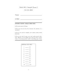 Sample test 2 - Fall 2023