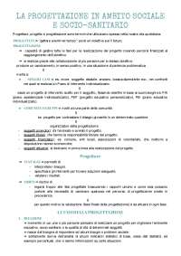 LA PROGETTAZIONE IN AMBITO SOCIALE
E SOCIO-SANITARIO