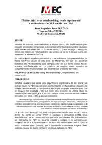 Efeitos e critérios de merchandising: estudo experimental e análise da marca C&A em São Lu