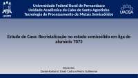 Análise de estrutura semisolido Al7075