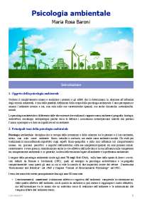 Riassunto "Psicologia ambientale" (Baroni)