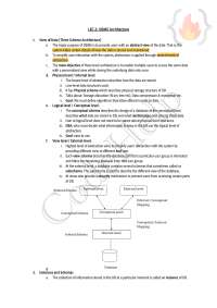 DBMS Architecture: Levels of Abstraction and Application Architectures