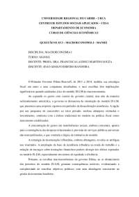 Análise modelo IS-LM