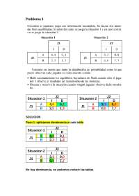 Ejercicios juegos bayesianos estaticos  DE TEORÍA DE JUEGOS Y NEGOCIACIÓN