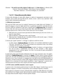 Riassunto di "Gli studi di storia delle religioni. Un profilo storico" di Natale Spineto