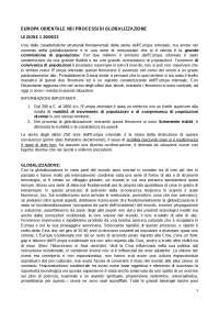 Europa orientale nei processi di globalizzazione