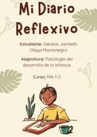 Diario reflexivo acerca del desarrollo infantil