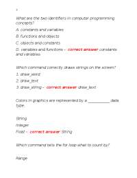 Computer Programming Concepts