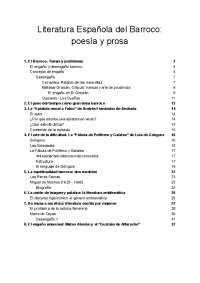 El Engaño y Desengaño en el Barroco: Análisis de Textos y Temas - Prof. Gorga