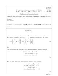 Linear Ordinary Differential Equation