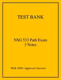 NSG 533 Path Exam

3 Notes
