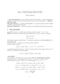 MQ - SISTEMI A PARTICELLE IDENTICHE - UNIPD ZWIRNER