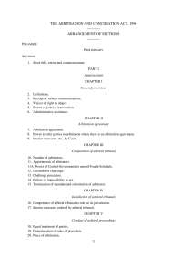 The Arbitration and Conciliation Act, 2015