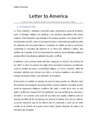 La Carta de Osama Bin Laden a América: El Terrorismo Salafista desde una Perspectiva Extre