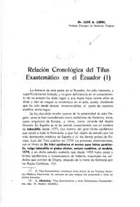 Historia del Tifus Exantemático en Ecuador: Descubrimiento hasta la Era Quimioterapia