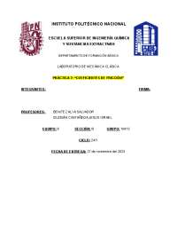 Determinación del coeficiente de fricción en sistemas madera-madera y madera-lija