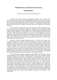 The Development of Telematics Law in Indonesia