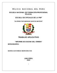 Informe de una investigación policial sobre un supuesto homicidio en Tumbes, Perú
