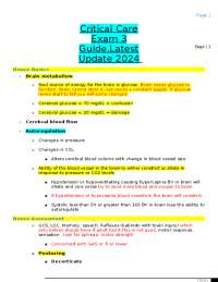 Critical Care Exam 3 Guide
