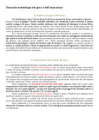 Domande e risposte Metodologia del gioco e dell'animazione (parmigiani)