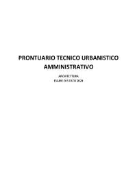 Prontuario Tecnico Urbanistico Amministrativo (Ceccarelli) - Esame di stato Architettura