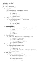 Questionnaire on Petrarch