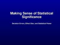 Understanding Statistical Significance, Effect Size, and Statistical Power in Research