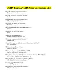 Occupational Medicine and Safety Exam Review