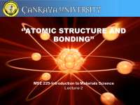 Atomic Bonding (Fundamental concepts, Atomic models (Bohr and Wave-Mechanical Atomic Model