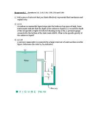 Homework about fluid mechanics