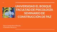Colombian Political Figures: Memory in Peace Seminar