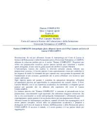 Paniere COMPLETO Antropologia: Quiz e Risposte Aperte con il Prof. Lamarte