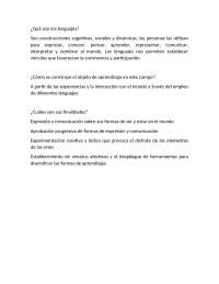 Los lenguajes: construcciones cognitivas y sociales