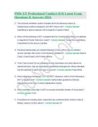 PMK-EE Professional Conduct (E4) Latest Exam Questions & Answers 2024.