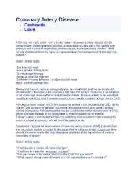 Coronary Artery Disease
