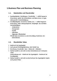 Business Planning Lernzettel für das Jahr 2024