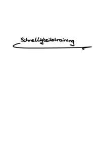 Schnelligkeitstraining (aus Weineck)