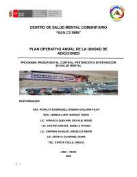 PLAN OPERATIVO ANUAL UNIDAD DE ADICCIONES
