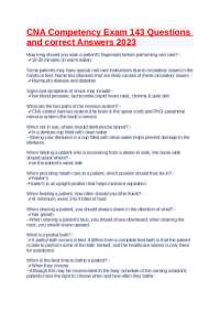 NA Competency Exam 143 Questions and correct Answers 2023.docx