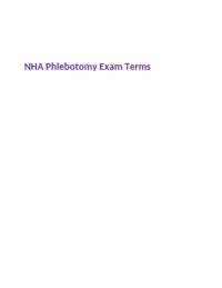 NHA Phlebotomy Exam Terms