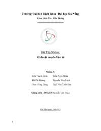 Solid-State Diodes and Circuits Project - Da Nang University