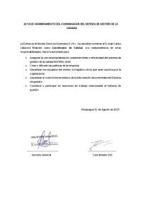 GESTION DE CALIDAD EN TALLER DE MANTENIMIENTO DE EQUIPOS Y FABRICACION DE COMPONENTES INDU