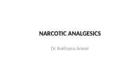 Mechanism of Action and Addiction to Narcotic Analgesics