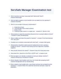 ServSafe Manager Examination test