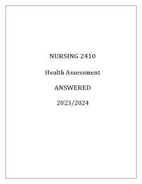 Nursing Health Assessment