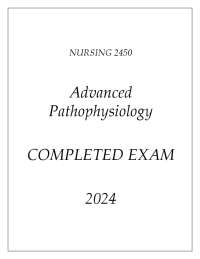 Advanced Pathophysiology Exam