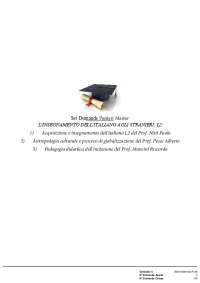 PDF con i 3 Panieri per il MASTER ecampus - L'INSEGNAMENTO DELL'ITALIANO AGLI STRANIERI L2